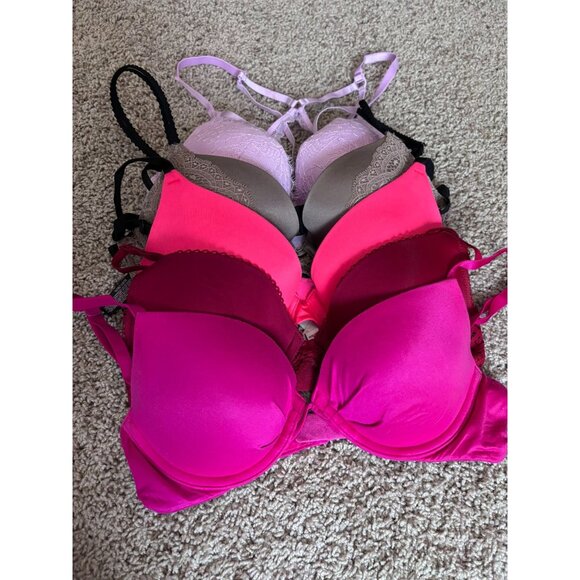 Victoria's Secret‎ women's 32C lot of 5 push up underwire bras plunge very sexy - Picture 2 of 14